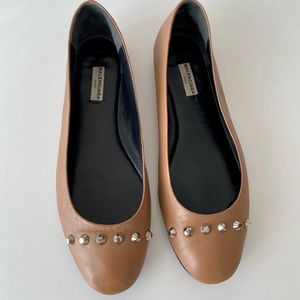 BALENCIAGA | studded cap toe ballet flats